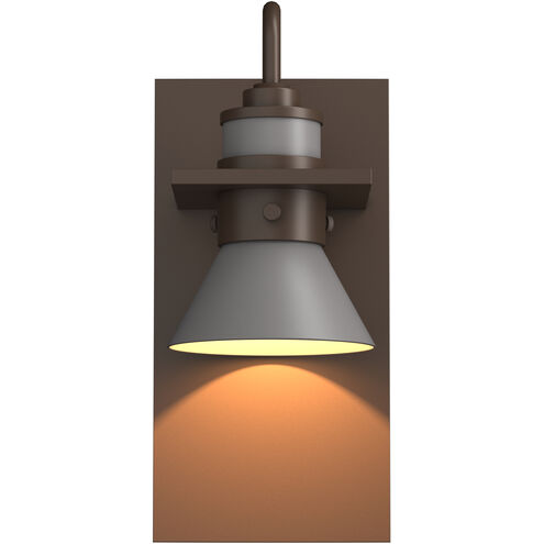 Erlenmeyer 1 Light 11.3 inch Coastal Bronze and Coastal Burnished Steel Outdoor Sconce in Coastal Bronze/Coastal Burnished Steel