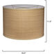 Drum Natural Raffia 16.5 inch Shade in Classic, Classic