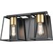 Cape Breton 2 Light 13.25 inch Multiple Finishes and Ebony Bath Vanity Wall Light