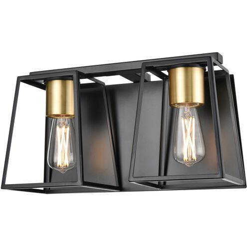 Cape Breton 2 Light 13.25 inch Multiple Finishes and Ebony Bath Vanity Wall Light
