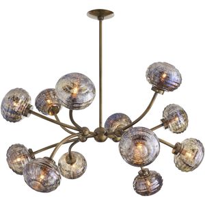 Merrick 12 Light 39 inch Vintage Brass Chandelier Ceiling Light