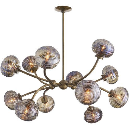 Merrick 12 Light 39 inch Vintage Brass Chandelier Ceiling Light