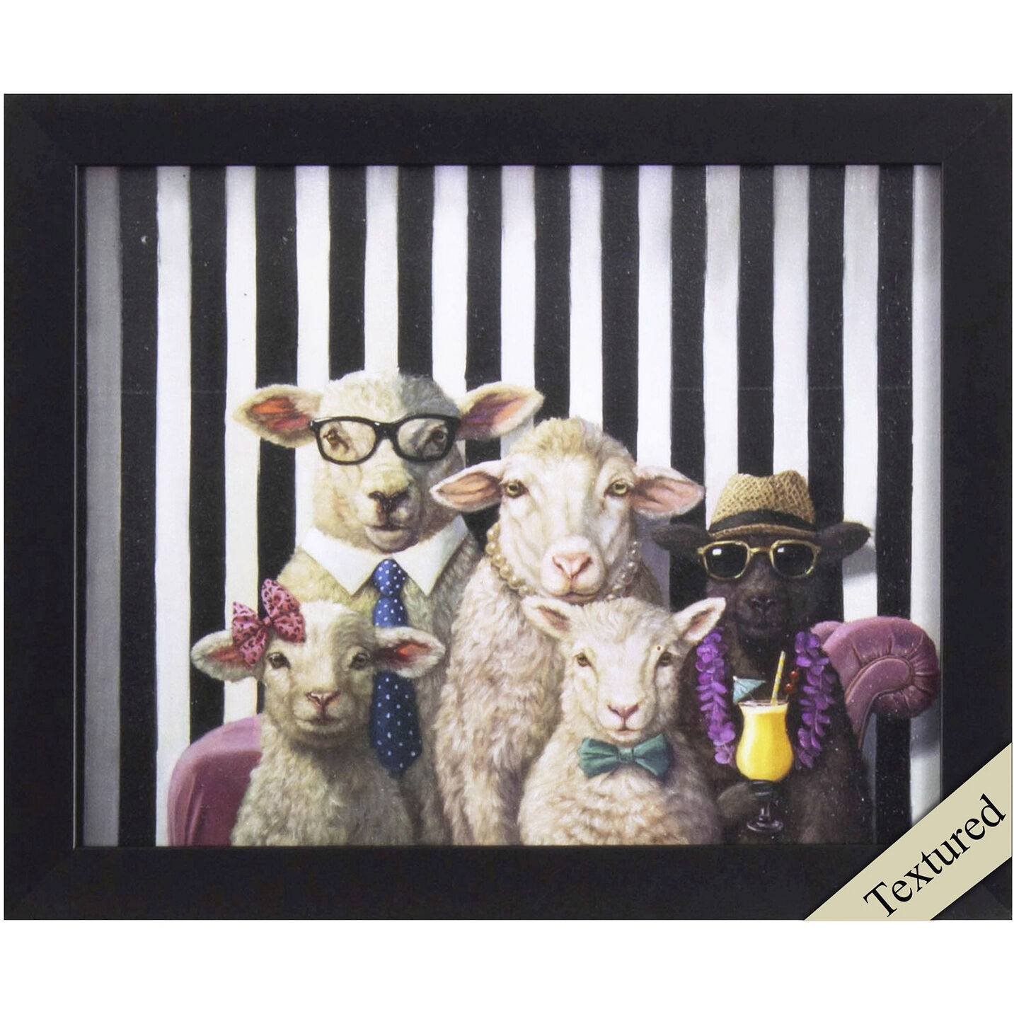 Animals 11 X 9 inch Non-Glass Framed Art, Propac