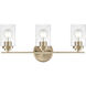 Moven 3 Light 22 inch Modern Gold Bathroom Vanity Light Wall Light