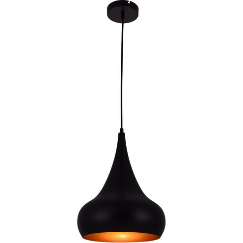 Circa 1 Light 12 inch Black Pendant Ceiling Light