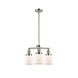 Franklin Restoration Small Bell 3 Light 19 inch Polished Nickel Chandelier Ceiling Light in Matte White Glass, Franklin Restoration