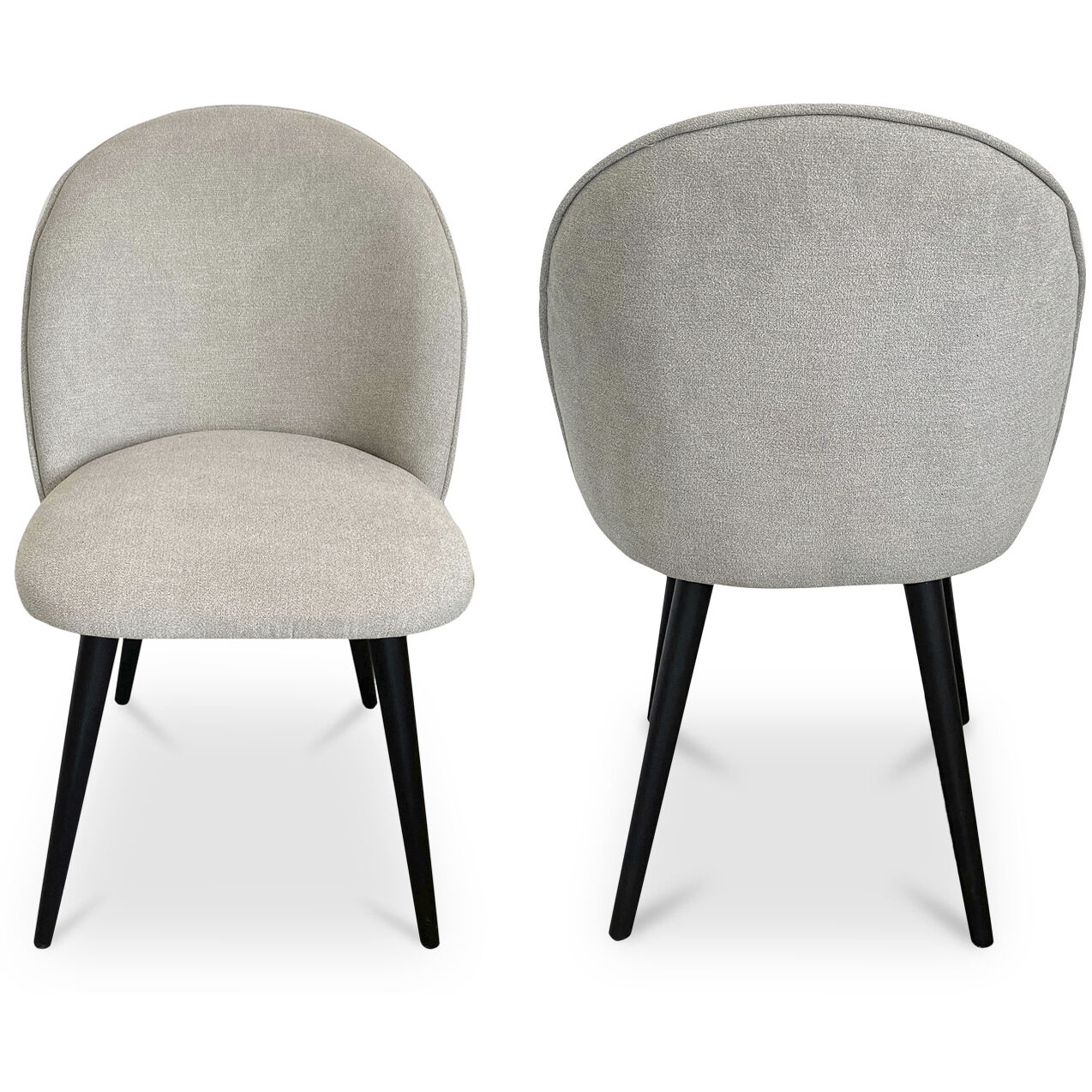 Clarissa Grey Dining Chair in Light Grey, Set of 2