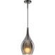 Jericho 1 Light 7.88 inch Matte Black Pendant Ceiling Light