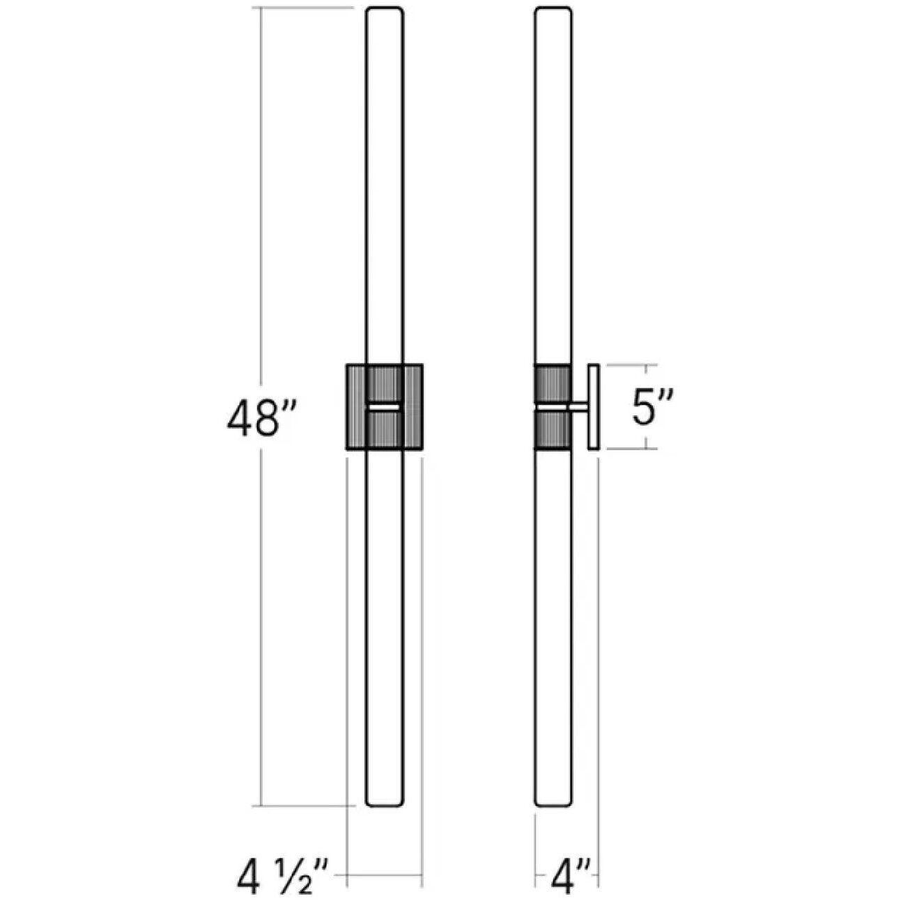 Scepter LED 4.5 inch Black Brass Bath Bar Wall Light