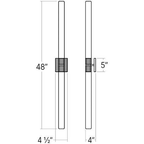 Scepter LED 4.5 inch Black Brass Bath Bar Wall Light