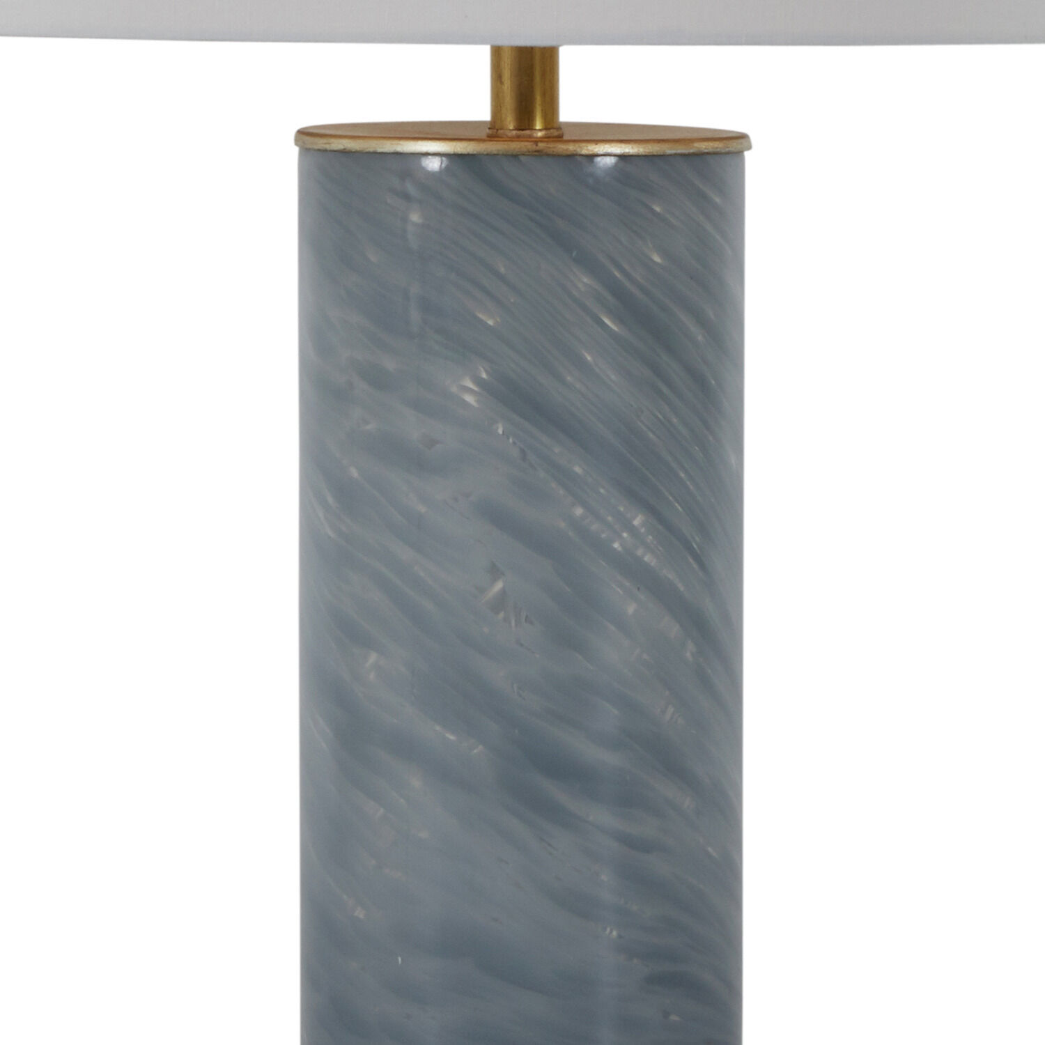 Ellington 28.5 inch Grey Swirled Glass / Champagne Table Lamp Portable Light