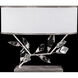 Foret 21.5 inch 100 watt Silver Table Lamp Portable Light in White Fabric