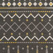 Rafetus 122 X 94 inch Charcoal/Gray/Yellow/Black/White Machine Woven Rug, Rectangle