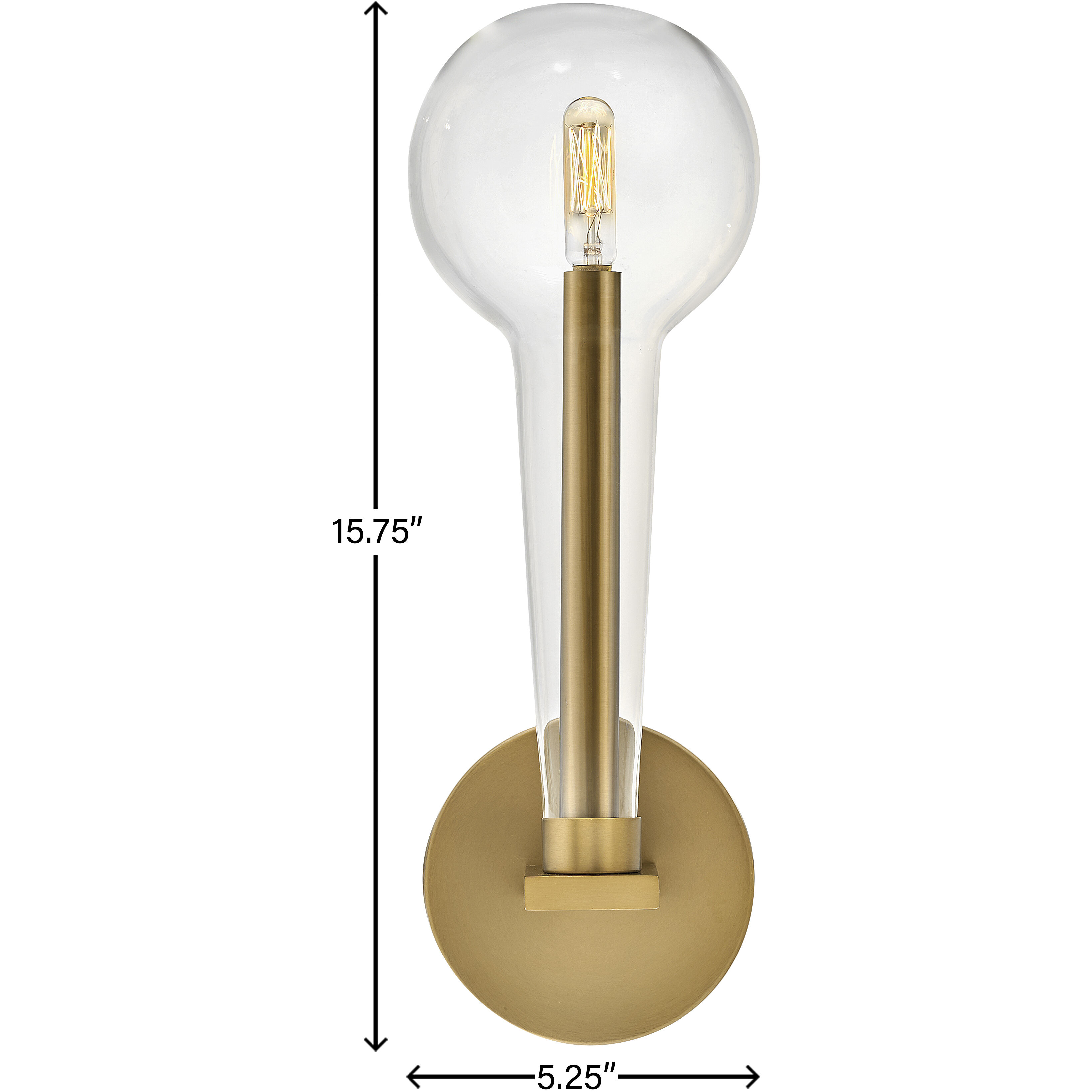 Alchemy 1 Light 5.25 inch Lacquered Brass Indoor Wall Sconce Wall Light