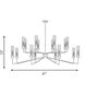 Baker 16 Light 61 inch Warm Brass Chandelier Ceiling Light, Essentials
