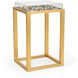Shayla Copas 25 X 16 inch Clear/Gold/Gold/Blue Side Table