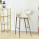 Luna 40.55 inch Light Beige and Walnut Bar Stool