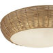 Alora Mood Merida 2 Light 14.88 inch Rattan Flush Mount Ceiling Light