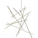 Constellation LED 37.25 inch Satin Brass Chandelier Ceiling Light in 3000K, Clear, Standard Suspension