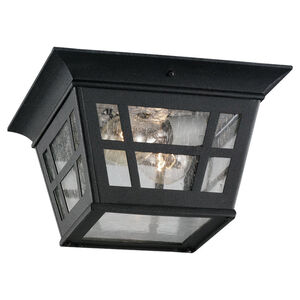 Herrington 2 Light 10.75 inch Black Outdoor Ceiling Flush Mount