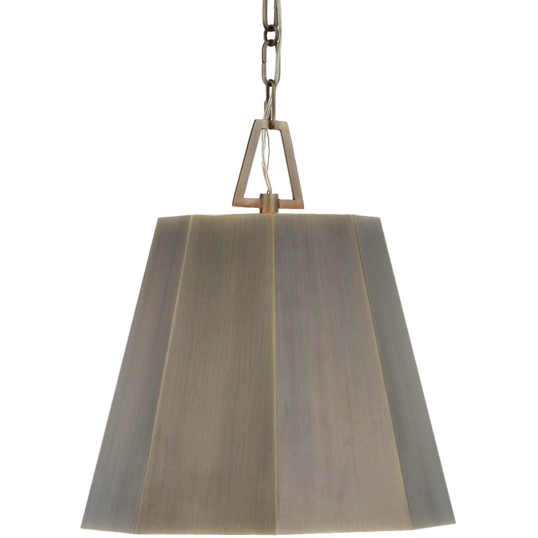 Granada 1 Light 15 inch Weathered Brass Pendant Ceiling Light