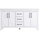 Nathan 60 X 34 inch White Bathroom Vanity Cabinet