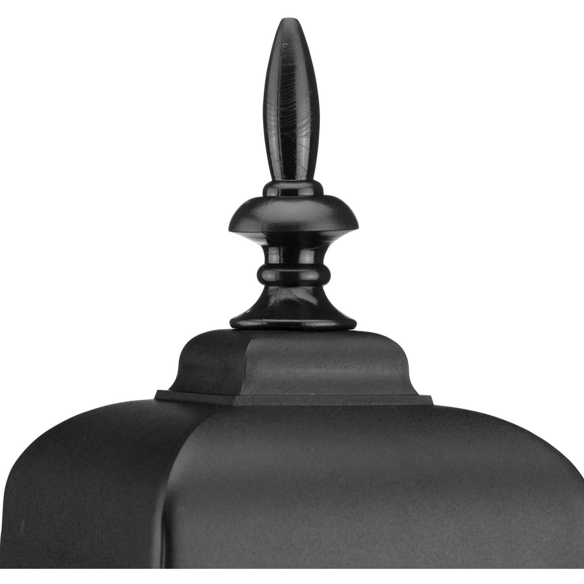 Non-Metallic 1 Light 17.63 inch Textured Black Outdoor Post Lantern