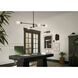 Velestino 4 Light 47.5 inch Black Linear Chandelier Ceiling Light