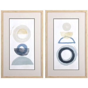 Abstract Blue and Gray Framed Art