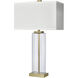 Edenvale 29 inch 150.00 watt Clear with Honey Brass Table Lamp Portable Light