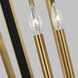 AH by Alexa Hampton Curt 3 Light 16 inch Midnight Black Lantern Chandelier Ceiling Light