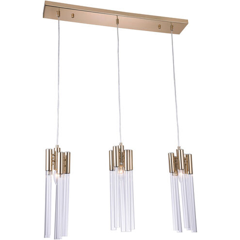 Canada 3 Light 31 inch Gold Kitchen Island Lighting Ceiling Light