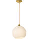 Antibes 1 Light 12 inch Unlacquered Brass Pendant Ceiling Light