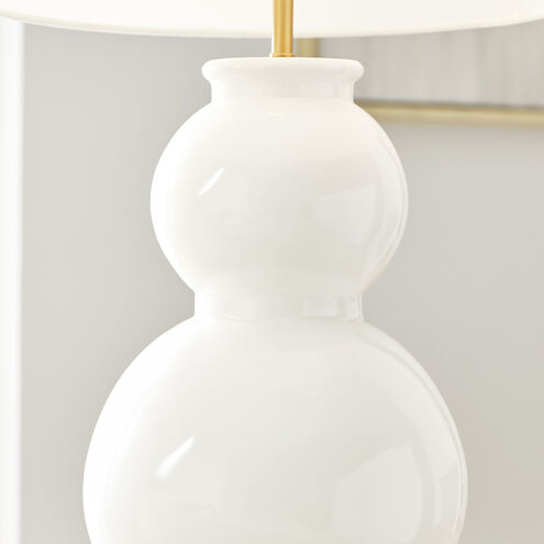Drew & Jonathan Buckley 27.38 inch 9.00 watt Gloss White Table Lamp Portable Light