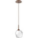 Gem LED 8.4 inch Burnished Bronze Pendant Ceiling Light in Clear, 2700K LED