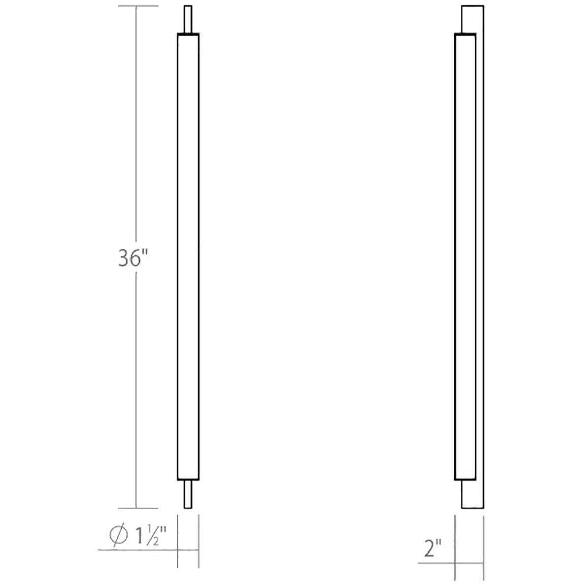 Keel LED 2 inch Bright Satin Aluminum Bath Bar Wall Light