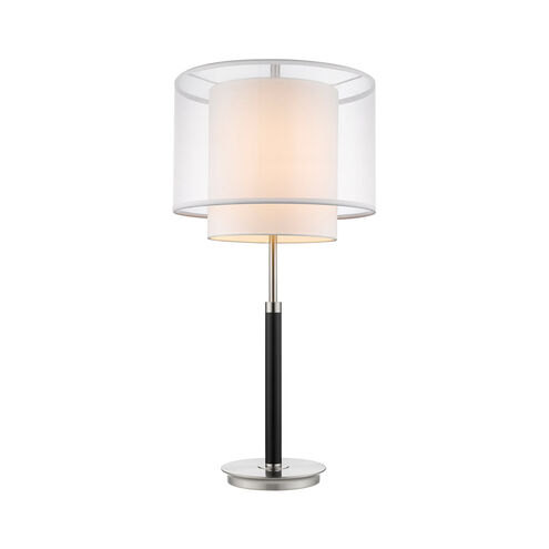 Roosevelt 32 inch 100.00 watt Espresso/ Brushed Nickel Table Lamp Portable Light