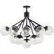 Silvarious 16 Light Black Chandelier/Semi Flush Ceiling Light