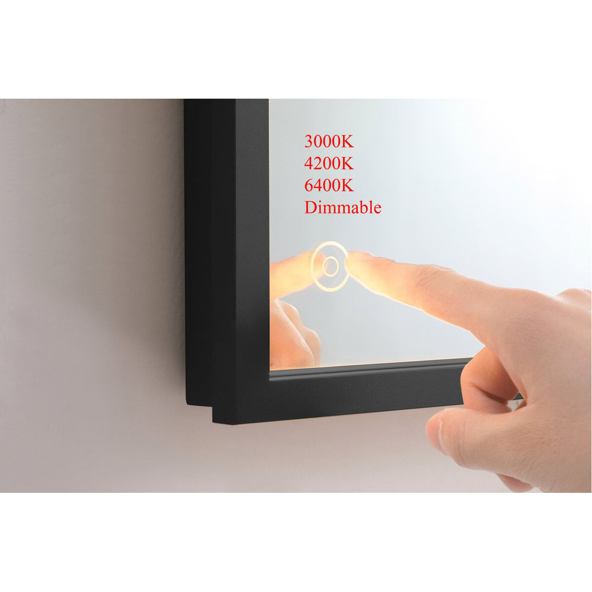 Pier 40 X 20 inch Black LED Mirror