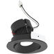 Pearl Black Reflector / Black Flange LED Round Adjustable Cone Retrofit in 3000K, 4" Retrofit
