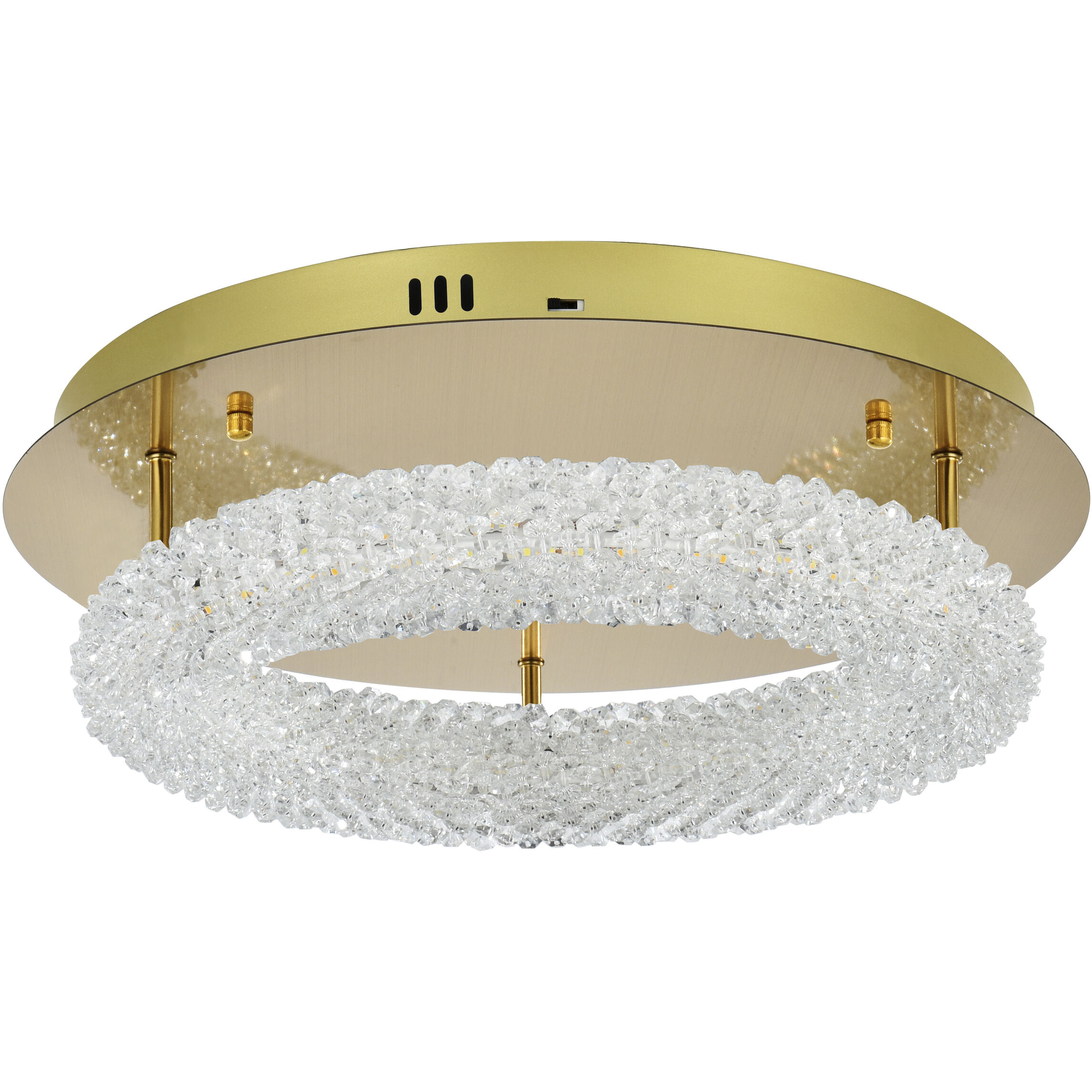 Bowen 1 Light 18 inch Satin Gold Flush Mount Ceiling Light