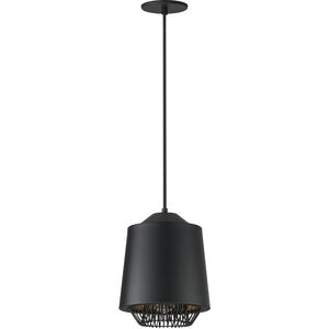 Phoenix LED 9 inch Black and Gold Single Pendant Ceiling Light in Black/Gold