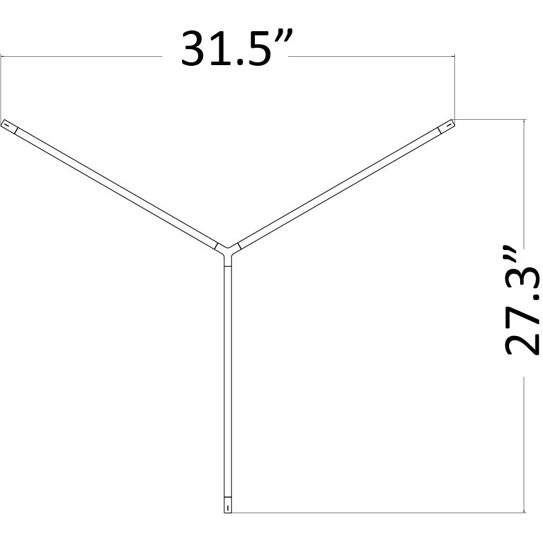 Z-Bar LED 27.3 inch Silver Pendant Ceiling Light, Trio