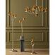 Paradiso 12 inch Contemporary Silver Leaf and Contemporary Gold Leaf and Clear Accent Table