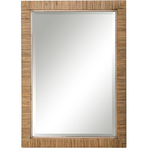 Cape 41 X 28.75 inch Natural Rattan and Solid Oak Wall Mirror