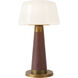Clemence 10.5 inch 3 watt Burgundy Table Lamp Portable Light