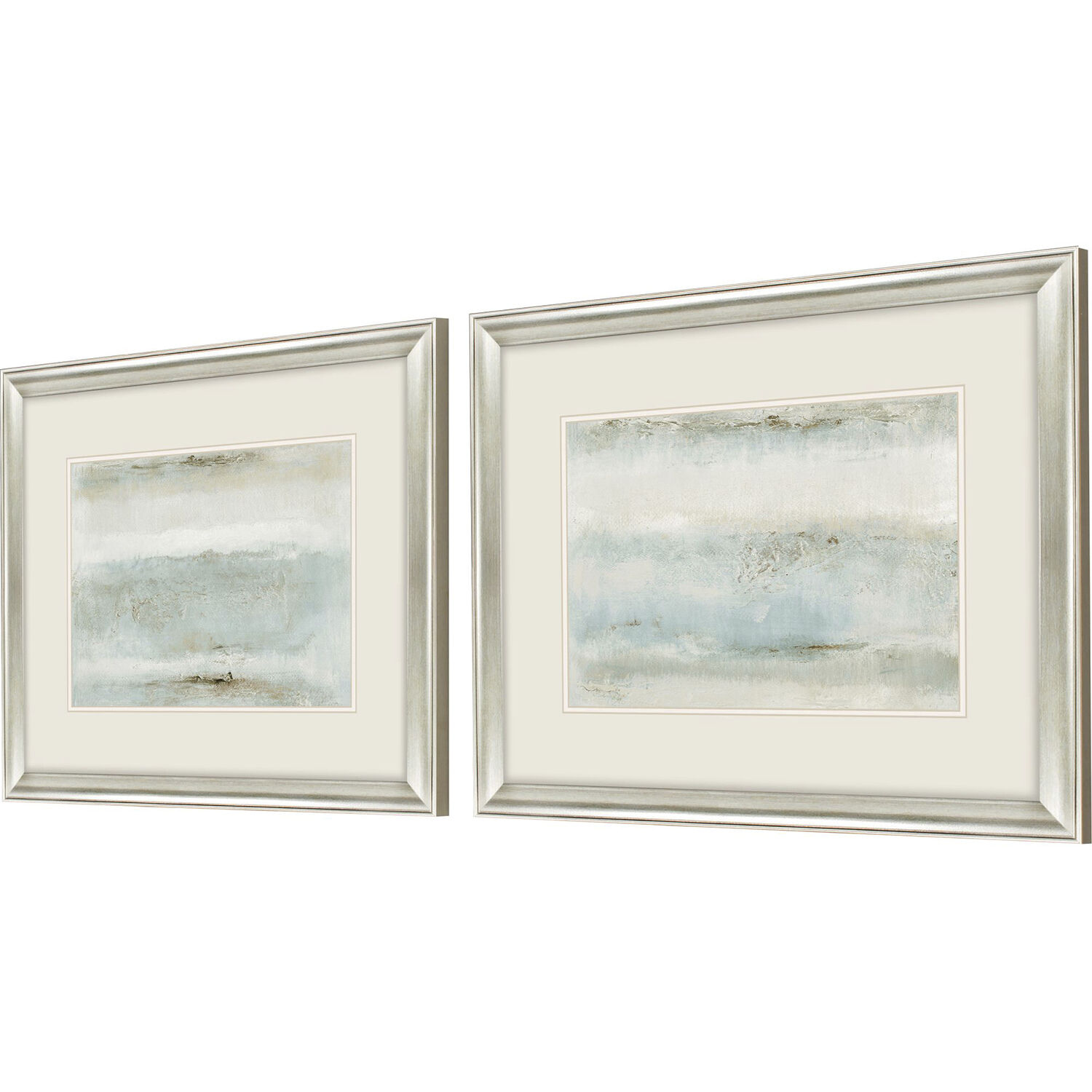 Beyond the Fog Blue and Brown and White Framed Art, Propac