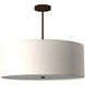 EVOLV 24 inch Dark Bronze Pendant Ceiling Light in White, Classic Family