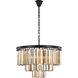 Sydney 9 Light 26 inch Matte Black Chandelier Ceiling Light, Urban Classic