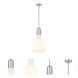 Amherst LED 11.75 inch Brushed Satin Nickel Mini Pendant Ceiling Light in Matte White Glass